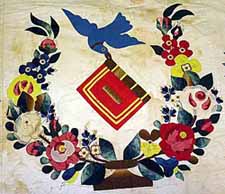 Baltimore quilt, verkocht in februari 2006 voor $ 58.000 - detail