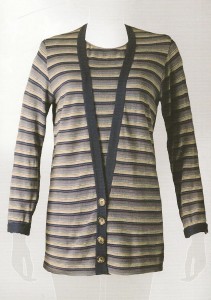 Vroege uitvoering van de twinset, toegeschreven aan Chanel, 1918