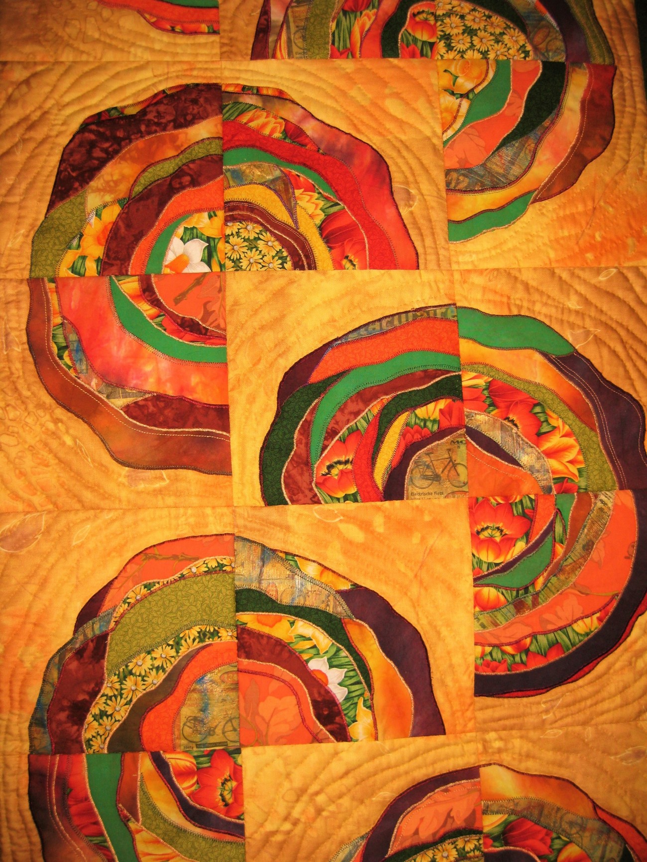 Art-quilt van de Quiltgroep Roden.