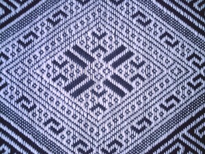 Een voorbeeld van Kogin Sashiko.