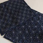 Tafelkleedjes met Sashiko-patronen.