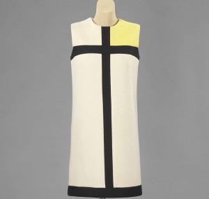 Mondriaanjurk van Yves Saint Laurent.