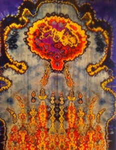 Shibori-werk van Marian Clayden.