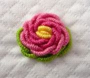 Bloem gemaakt met bouillonsteken.