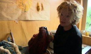 Claudy Jongsma in haar atelier.