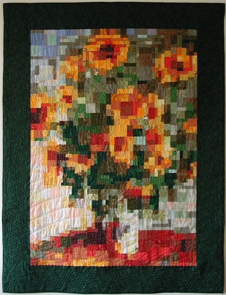 Quilt naar Monets Zonnebloemen (2002).