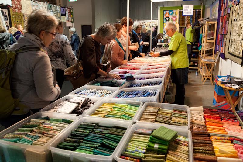 Meer dan voldoende gelegenheid om de voorraad quiltlapjes aan te vullen.