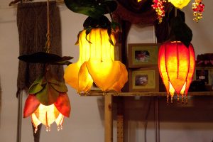 Textiele lampen.