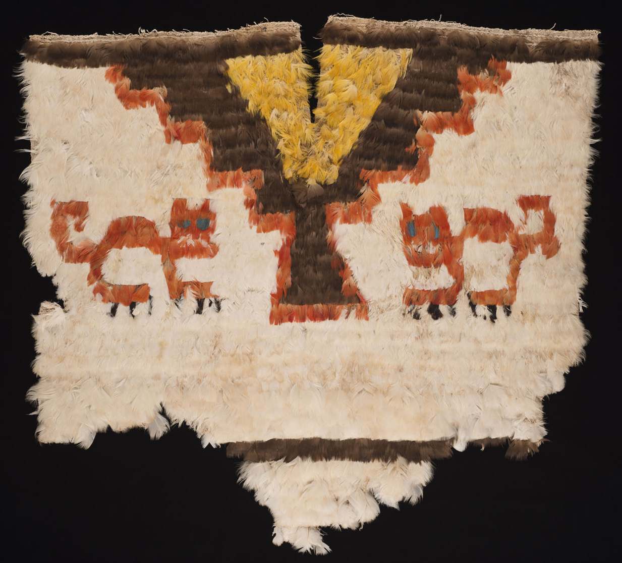 Unku met veren, Peru, late Inca-beschaving, tussen 1450 - 1532.