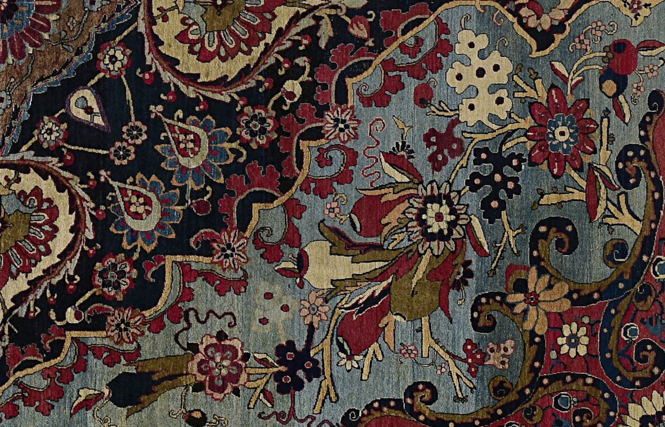 Medaillonkleed (detail), Iran, Teheran, 1896, wol en katoen.