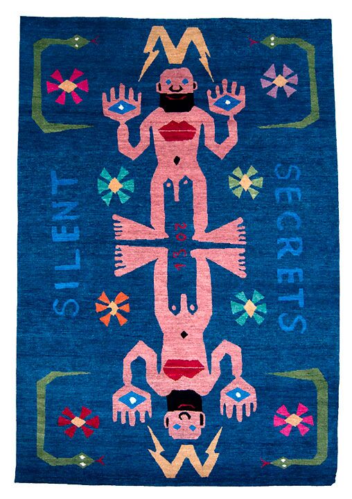 Textielmuseum - Silent Secrets - handgeknoopt in Nepal - Walter Van Beirendonck 2013 - foto Galerie Vrouyr