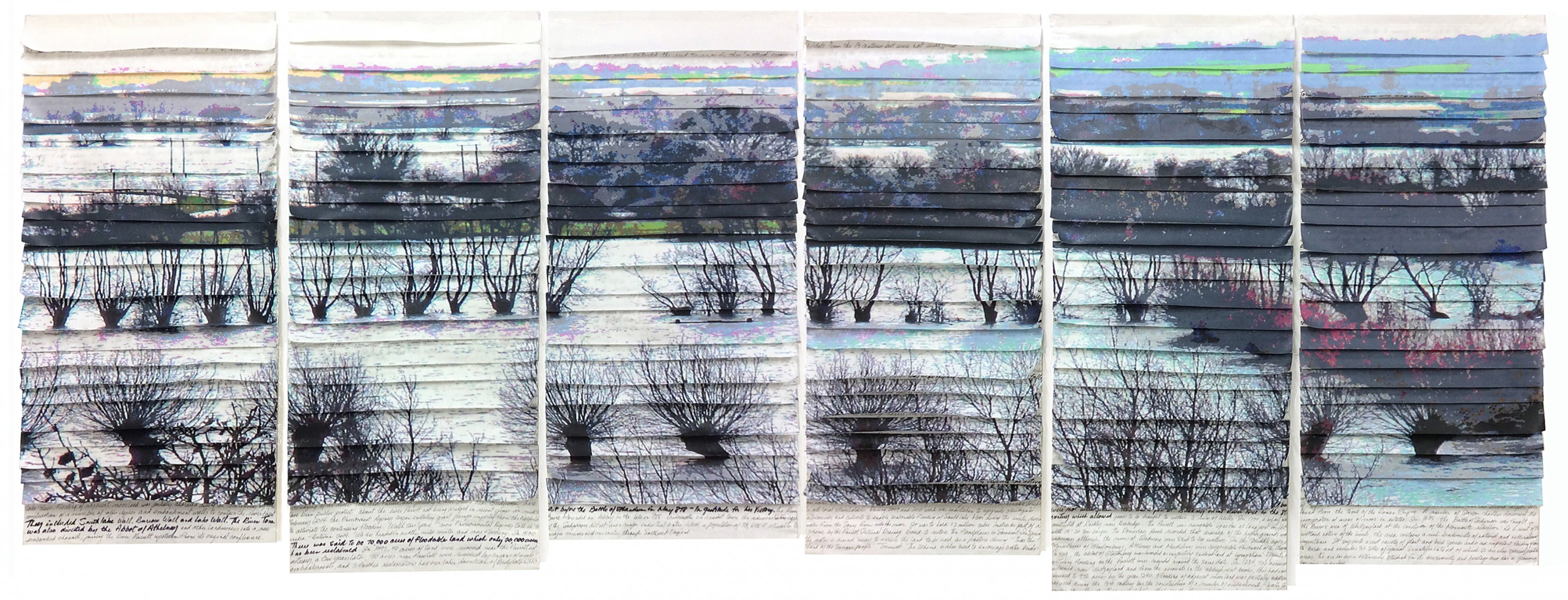 Sandra Meech, (GB), Reality & Rhetoric, 100 x 260 cm.