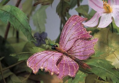Vlinder met gouddraad - Handwerkwereld