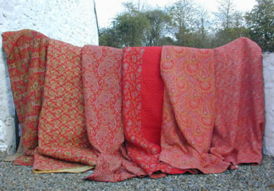 Welsh quilt in red paisley - Handwerkwereld